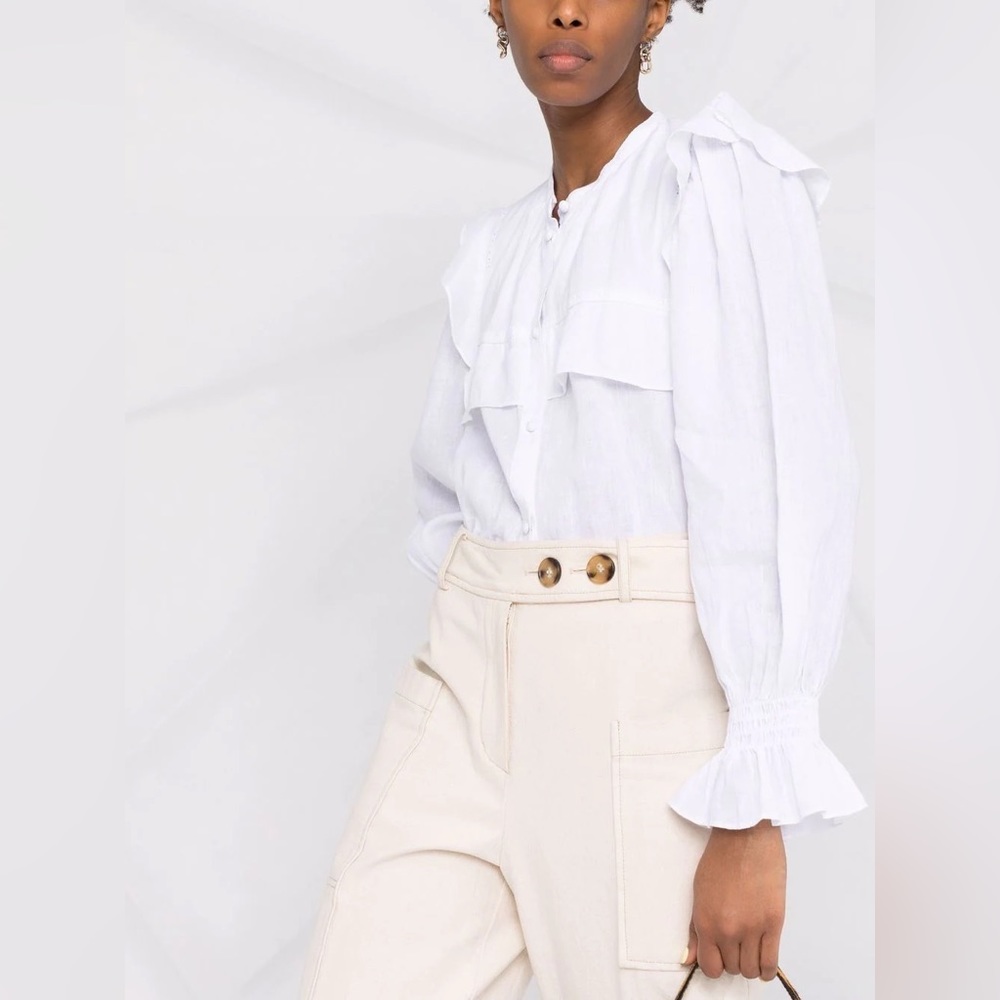 ISABEL MARANt ELATEDY LINEN BLOUSE NWT